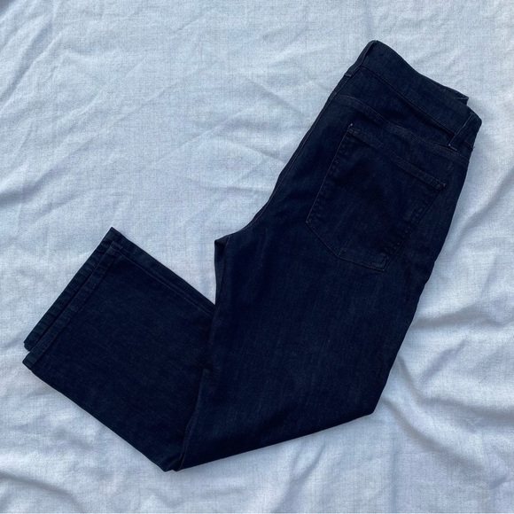 Eileen Fisher Organic Cotton Size 8 Dark Wash Black Denim - Picture 7 of 7